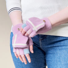 Women's / children's winter telephone gloves - pink