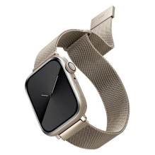 Uniq Dante nerūdijančio plieno dirželis, skirtas Apple Watch 1/2/3/4/5/6/7/8/SE/SE2 42/44/45mm – smėlio spalvos