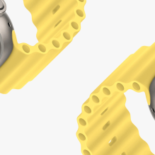 Dux Ducis Strap Watch Strap 9 / 8 / 7 / 6 / 5 / 4 / 3 / 2 / SE (41 / 40 / 38mm) Silicone Band Bracelet Yellow (OceanWave