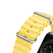 Dux Ducis Strap Watch Strap 9 / 8 / 7 / 6 / 5 / 4 / 3 / 2 / SE (41 / 40 / 38mm) Silicone Band Bracelet Yellow (OceanWave