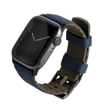 Uniq Linus dirželis, skirtas Apple Watch 1 / 2 / 3 / 4 / 5 / 6 / 7 / 8 / SE / SE2 / Ultra 42 / 44 / 45 / 49mm - mėlynas