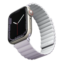 Uniq Revix dirželis, skirtas Apple Watch 1 / 2 / 3 / 4 / 5 / 6 / 7 / 8 / SE / SE2 38 / 40 / 41 mm - alyvinė ir balta