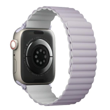 Uniq Revix dirželis, skirtas Apple Watch 1 / 2 / 3 / 4 / 5 / 6 / 7 / 8 / SE / SE2 38 / 40 / 41 mm - alyvinė ir balta