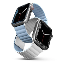 Uniq Revix strap for Apple Watch 1 / 2 / 3 / 4 / 5 / 6 / 7 / 8 / SE / SE2 / Ultra 42 / 44 / 45 / 49mm - white and blue