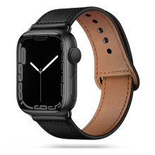 Tech-Protect LeatherFit Strap for Apple Watch 4 / 5 / 6 / 7 / 8 / 9 / SE / Ultra 1 / 2 (42 / 44 / 45 / 49 mm) - Black