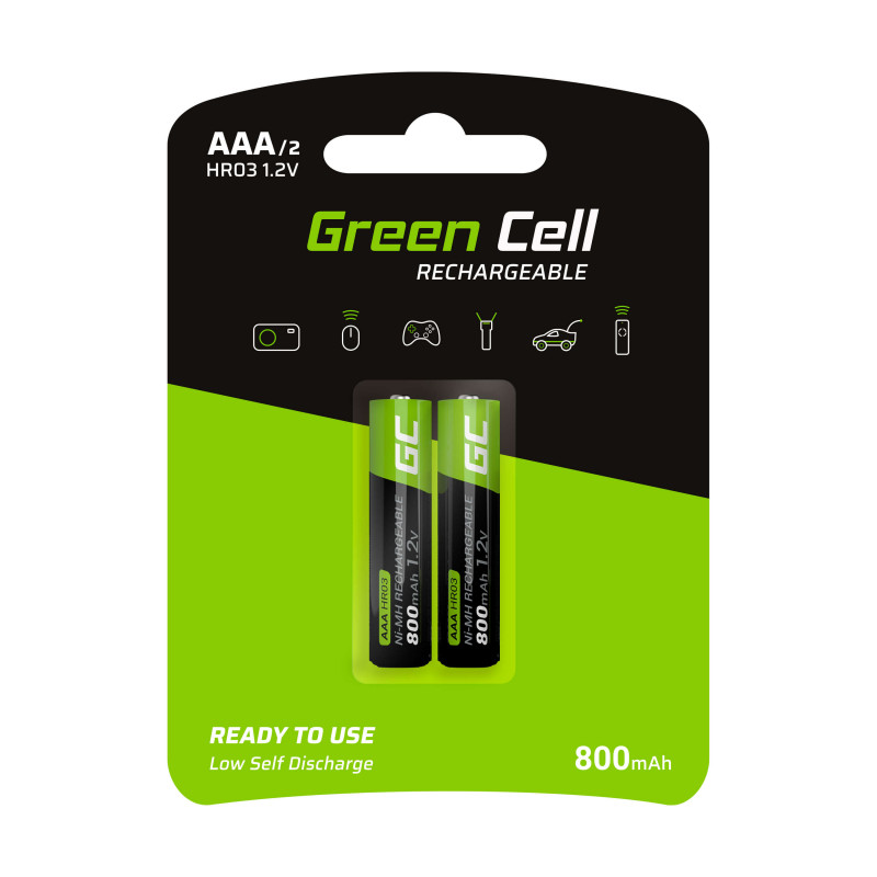 Green Cell įkraunamos baterijos 2x AAA HR03 800mAh