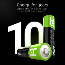 Green Cell įkraunamos baterijos 4x AA HR6 2000 mAh