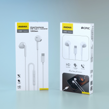 Dudao X3C in-ear wired USB-C headphones 1.2m - white