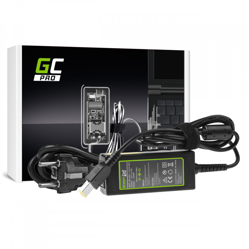 Green Cell PRO Charger / AC Adapter 20V 2.25A 45W for Lenovo G40-30 G50-30 V110-15IAP V130-15IGM Yoga 300-11IBR ThinkPad