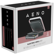 AENO 'Electric Grill EG1: 2000W, 3 heating modes - Upper Grill, Lower Grill, Both Grills Defrost, Max opening angle -18