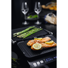 AENO 'Electric Grill EG1: 2000W, 3 heating modes - Upper Grill, Lower Grill, Both Grills Defrost, Max opening angle -18