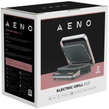 AENO 'Electric Grill EG5: 2000W, 2 heating modes - Lower Grill, Both Grills, 6 preset programs, Defrost, Max opening an