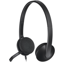 LOGITECH H340 Corded Headset - BLACK - USB