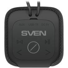 Speaker SVEN PS-205, black (12W, Waterproof (IPx6), TWS, Bluetooth, FM, USB, microSD, 1500mA*h)