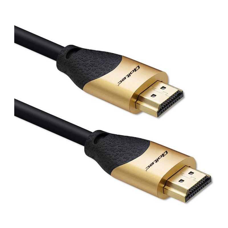 Qoltec 50356 HDMI v2.1 kabelis Itin didelės spartos 8K, 60Hz, 28AWG, GOLD, 3m