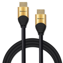 Qoltec 50356 HDMI v2.1 Cable Ultra high speed 8K , 60Hz , 28AWG , GOLD , 3m