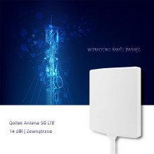 Qoltec 57022 5G antena, 14 dBi, lauko