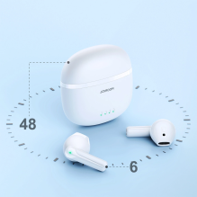 Joyroom TWS headphones wireless ENC waterproof IPX4 Bluetooth 5.3 white (JR-TL11)