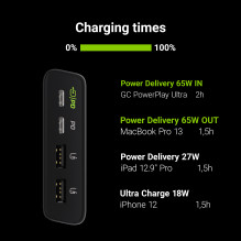 Power Bank Green Cell GC PowerPlay Ultra 26800mAh 128W 4-port for laptop, MacBook, iPad, iPhone, Nintendo Switch and mor