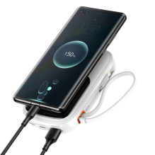 Baseus Qpow Digital Display Power Bank with Fast Charging 10000mAh 20W QC / PD / SCP / FCP with Built-in Lightning Cable