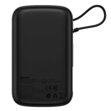 Baseus Qpow Digital Display powerbank with fast charging 10000mAh 22.5W QC / PD / SCP / FCP with built-in USB-C cable bl