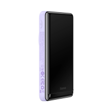 Baseus Magnetic Bracket Wireless Fast Charge Power Bank 10000mAh 20W Purple（With Xiaobai series fast charging Cable Type