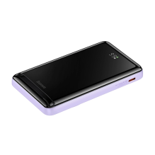 Baseus Magnetic Bracket Wireless Fast Charge Power Bank 10000mAh 20W Purple（With Xiaobai series fast charging Cable Type