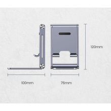 GRĄŽINAMAS PREKĖS Ugreno metalo aliuminio sulankstomas telefono laikiklis tabletės pilkos spalvos (LP263 80708)
