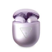 Guess GUTWST82TRU TWS Bluetooth Headphones + Purple / Purple Triangle Logo Docking Station