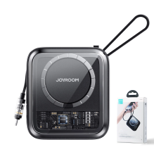 Joyroom Icy Series JR-L007 10000mAh indukcinis maitinimo blokas su MagSafe 22,5W su žaibo kabeliu – juodas