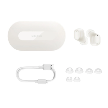 Baseus Bowie EZ10 TWS Bluetooth 5.3 wireless headphones - white