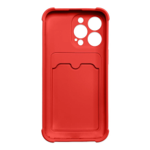 Card Armor Case Pouch Cover For Samsung Galaxy A22 4G Card Wallet Silicone Armor Cover Air Bag Red