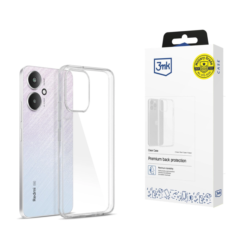 3mk Clear Case for Xiaomi Redmi 13C 5G - transparent