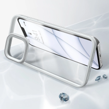 „Baseus Crystal Phone Case Armor Case“, skirtas „iPhone 13 Pro“ su geliniu rėmeliu, pilkas (ARJT000413)