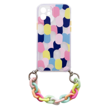 Color Chain Case gelio lankstus elastingas dėklo dangtelis su grandinės pakabuku iPhone 13 mini multicolor (1)