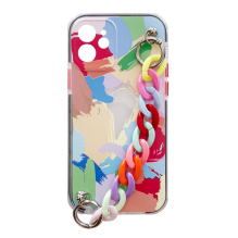 Color Chain Case gel flexible elastic case cover with a chain pendant for iPhone 13 Pro multicolour (4)