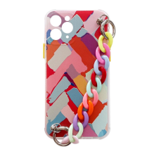 Color Chain Case gelio lankstus elastingas dėklo dangtelis su grandinės pakabuku, skirtu Samsung Galaxy A22 4G daugiaspa