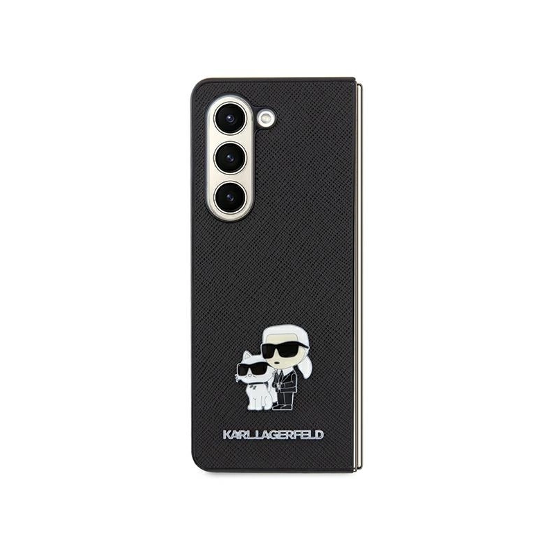 Karl Lagerfeld Saffiano Karl&amp;Choupette Pin case for Samsung Galaxy A35 - black