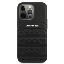 AMG AMHCP13XGSEBK iPhone 13 Pro Max 6,7&quot; czarny / black hardcase Leather Debossed Lines