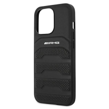 AMG AMHCP13XGSEBK iPhone 13 Pro Max 6,7&quot; czarny / black hardcase Leather Debossed Lines