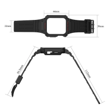 Apsaugokite dirželio juostą su dėklu, skirtu Apple Watch 7 / SE (41 / 40 / 38 mm) dėklu, šarvuotu laikrodžio dangteliu, 