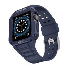 Protect Strap Band Band with Case for Apple Watch 7 / SE (41 / 40 / 38mm) Case Armored Watch Cover Blue