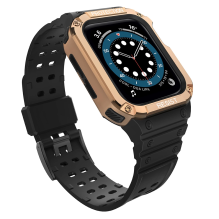 Apsaugos dirželio dėklo apyrankė, skirta Apple Watch 7/6/5/4/3/2/SE (45/44/42 mm) dėklas, šarvais laikrodžio dangtelis j