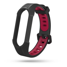 Tech-Protect Armor dirželis, skirtas Xiaomi Mi Smart Band 5/6/6 NFC - juoda ir raudona