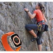 Tech-Protect Nylon Pro Strap for Apple Watch 4 / 5 / 6 / 7 / 8 / 9 / SE / Ultra 1 / 2 (42 / 44 / 45 / 49 mm) - Orange