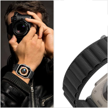 Tech-Protect Nylon Pro dirželis, skirtas Samsung Galaxy Watch 4 / 5 / 5 Pro / 6 / 7 / FE - oranžinė