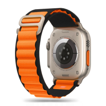 Tech-Protect Nylon Pro dirželis, skirtas Apple Watch 4/5/6/7/8/9/SE/Ultra 1/2 (42/44/45/49 mm) – juoda ir oranžinė