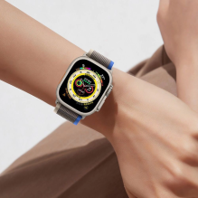 Tech-Protect nailoninis dirželis, skirtas Apple Watch 4/5/6/7/8/9/SE (38/40/41 mm) – pilkai mėlynas