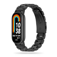 Tech-Protect nerūdijančio plieno apyrankė, skirta Xiaomi Smart Band 8/8 NFC - juoda