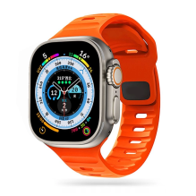 Tech-Protect IconBand Line, skirta Apple Watch 4 / 5 / 6 / 7 / 8 / 9 / SE / Ultra 1 / 2 (42 / 44 / 45 / 49 mm) - oranžin